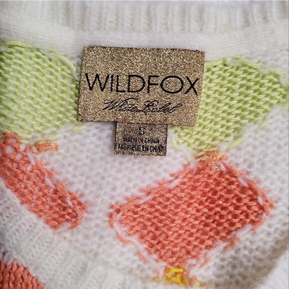 WildFox Rainbow Check Lennon Super Oversize Sweater Size S (Fit M,L) - Picture 2 of 11